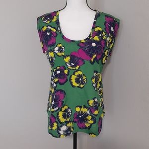 J.crew top floral multicolor size 4